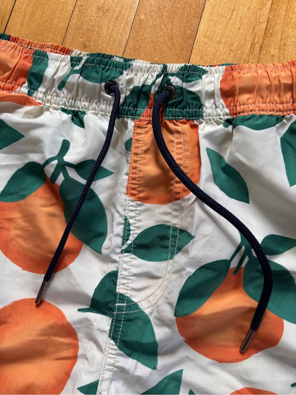 Orange Fruit Print Men’s XL 6” Bathing Suit Swim Trunks Beach Shorts Resortwear - Picture 11 of 16